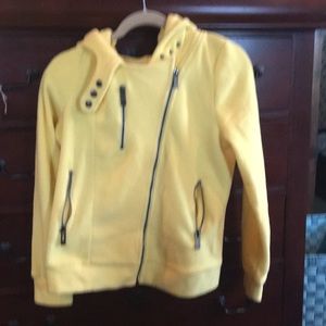 Yellow fleece jacket